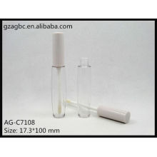 Plástico transparente & vazio redonda Lip Gloss tubo AG-C7108, embalagens de cosméticos do AGPM, cores/logotipo personalizado